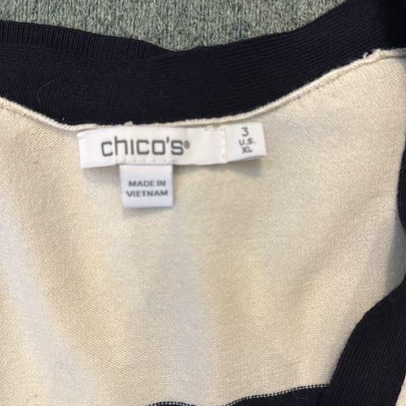 Chico’s Mixed Stripe Cardigan size XL ( Chico’s size 3) - Picture 3 of 8